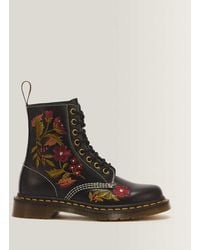 Dr. Martens - 1460 Pascal Floral 8 Eye Wanama Leather Lace Up Boots - Lyst