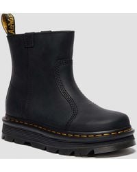 Dr. Martens - Zebzag Rigger Slip On Leather Boots - Lyst