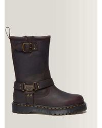Dr. Martens - Anistone Hi Leather Biker Boots - Lyst