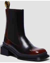 Dr. Martens - Cuero botas chelsea maybole de piel con puntera cuadrada zapatos - Lyst