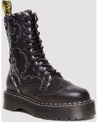 Dr. Martens - Jadon Hi Contrast Stitch Leather Platform Boots - Lyst