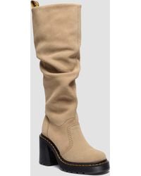 Dr. Martens - Kasey Suede Knee High Heeled Boots - Lyst