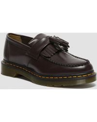 Dr. Martens - Adrian Yellow Stitch Smooth Leather Tassel Loafers - Lyst