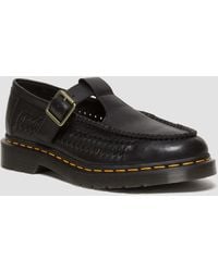 Dr. Martens - Adrian T-bar Woven Leather Mary Jane Loafers - Lyst