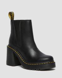 dr martens spence heeled ankle boots in black