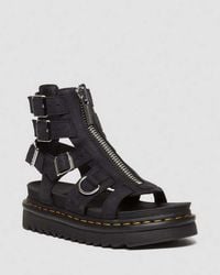 Dr. Martens - Olson Tumbled Nubuck Leather Gladiator Zip Sandals - Lyst