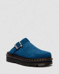 Dr. Martens - Suède Zebzag Wildleder Casual Slingback Plateau Mules - Lyst