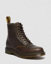 Dr. Martens - 1460 Faux Fur Lined Grizzly Leather Lace Up Boots - Lyst