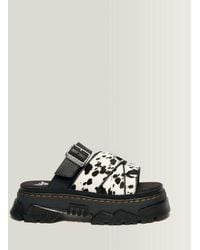 Dr. Martens - Mattison Slides Dalmatian Hair On Leather Sandals - Lyst