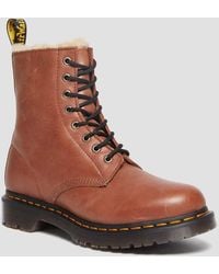Dr. Martens - 1460 Serena Faux Fur Lined Leather Lace Up Boots - Lyst