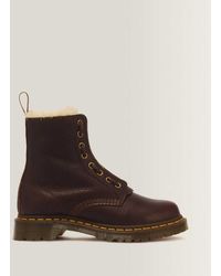 Dr. Martens - 1460 Serena Zip 8 Eye Grizzly Leather Boots - Lyst