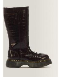 Dr. Martens - Buzz Hi Croc Emboss Leather Boots - Lyst