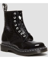 Dr. Martens - 1460 Flower Emboss Patent Leather Lace Up Boots - Lyst