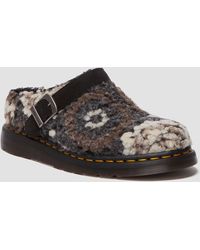 Dr. Martens - Isham Crochet Wool Suede Mules - Lyst