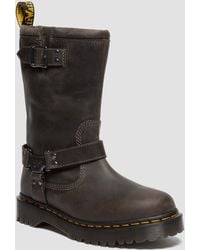 Dr. Martens - Biker boots montantes anistone hi - Lyst