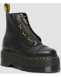 Dr. Martens - Women's Sinclair Max Pisa Leather Platform Boots Black - Lyst