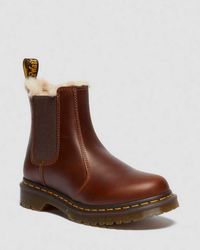 Dr. Martens - 2976 Women's Faux Fur Lined Chelsea Boots - Lyst