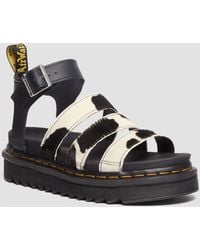 Dr. Martens - Leather Blaire Hair-on Cow Print Sandals - Lyst