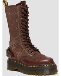 Dr. Martens - 1b99 Gothic Americana Leather Mid Calf Platform Boots - Lyst