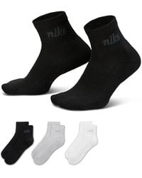 Nike - Everyday Elevated Ankle Socks 3 Pack - Lyst
