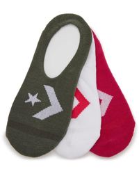 Converse - Chevron No Show Liners 3 Pack - Lyst