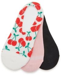 Converse - Cherry No Show Socks 3 Pack - Lyst