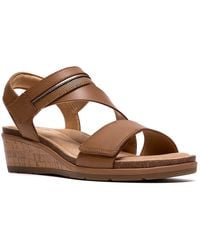 Clarks - Kacha Wave Wedge Sandal - Lyst