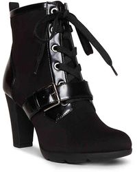 anne klein black ankle boots