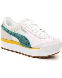 puma roma white womens