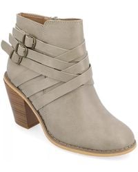 Journee Collection - Strap Bootie - Lyst