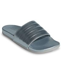 light blue adidas slides
