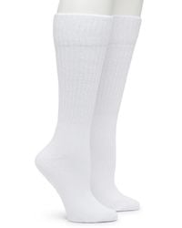 Steve Madden - Cotton Rib Slouch Crew Socks 2 Pack - Lyst