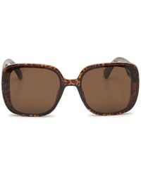 Kelly & Katie - Lynx Leopard Square Sunglasses - Lyst