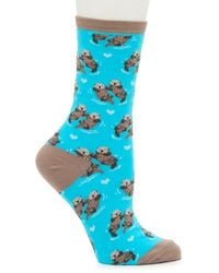 Socksmith - Significant Otter Crew Socks - Lyst