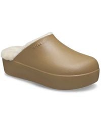 Crocs™ - Dylan Platform Lined Clog; Sepia Sandstone - Lyst