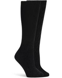 Lemon - Cable Knit Knee High Socks - Lyst