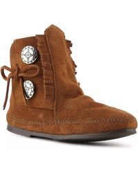 Minnetonka - Two Button Western Bootie - Lyst