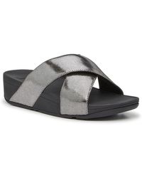 Fitflop - Lulu Shimmer Wedge Sandal - Lyst