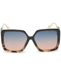 Jessica Simpson - Tortoise Square Sunglasses - Lyst