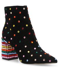 betsey johnson women's rowann block heel booties