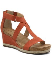 Orange Wedge sandals for Women | Lyst