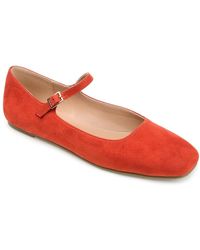 Journee Collection Carrie Mary Jane Flat - Red