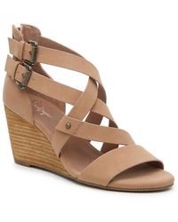 crown vintage daffodil espadrille wedge sandal light blue