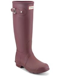HUNTER - Original Back Adjustable Tall Rain Boot - Lyst