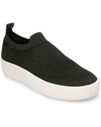 steve madden beale leopard print stretch knit sneakers