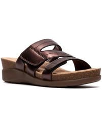 Clarks - Wide Width Calenne Holly Wedge Sandal - Lyst