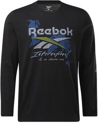 Reebok Graphic Series Pre-season Unisex Long Sleeve T-shirt - Black