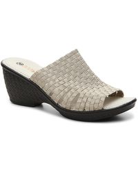 Women's Shoes Bernie Mev Cyrene Slip On Wedge Sandal Light Gold *New* 
