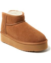 Dearfoams - Kingston Platform Bootie Slipper - Lyst