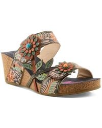 L'ARTISTE - Moai Wedge Sandal - Lyst